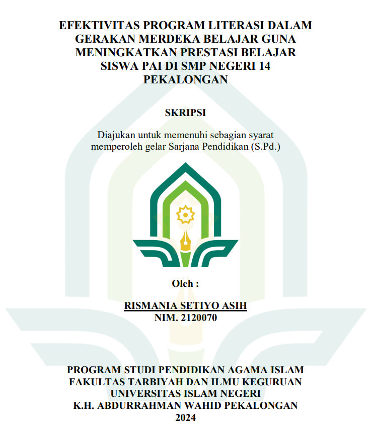 Efektivitas Program Literasi Dalam Gerakan Merdeka Belajar Guna Meningkatkan Prestasi Belajar Siswa PAI Di SMP Negeri 14 Pekalongan