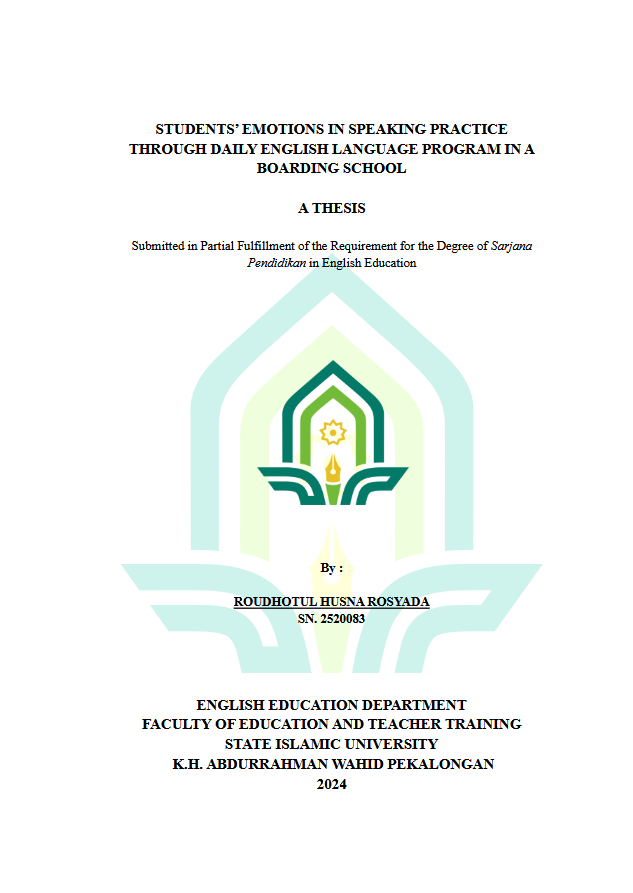 Students’ Emotions In Speaking Practice Through Daily English Language Program In A Boarding School