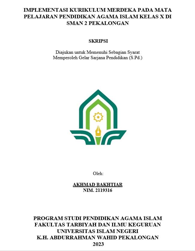 Implementasi Kurikulum  Merdeka Pada Mata Pelajaran Pendidikan Agama Islam Kelas X di SMAN 2 Pekalongan