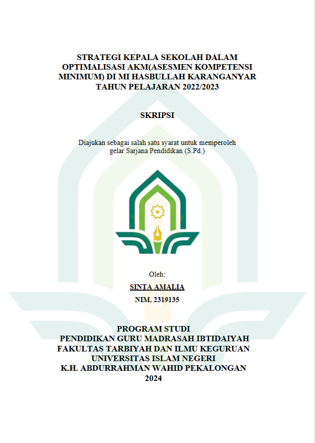 Strategi Kepala Sekolah Dalam Optimalisasi AKM (Asesmen Kompetensi Minimum) Di MI Hasbullah Karanganyar Tahun Pelajaran 2022/2023