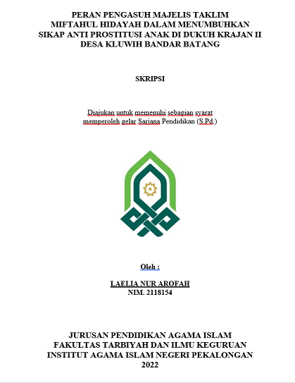 Peran Pengasuh Majelis Taklim Miftahul Hidayah Dalam Menumbuhkan Sikap Anti Prostitusi Anak di Dukuh Kranji II Desa Kluwih Bandar Batang