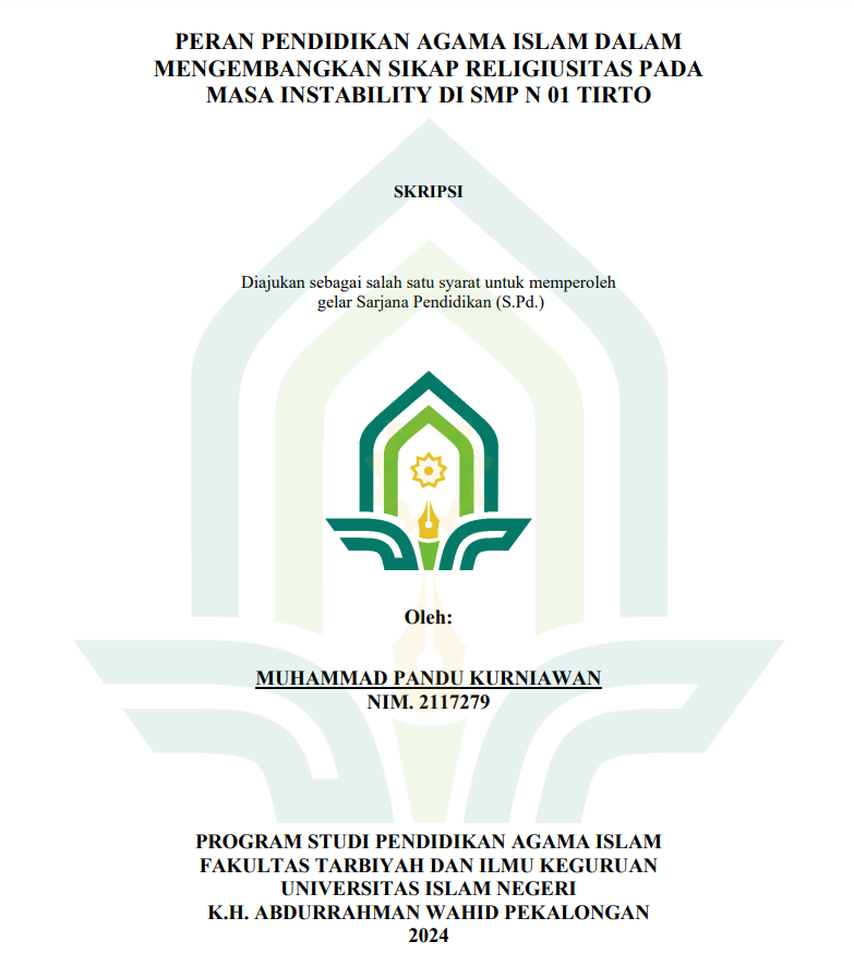 Peran Pendidikan Agama Islam Dalam Mengembangkan Sikap Religiusitas Pada Masa Instability Di SMP N 01 Tirto