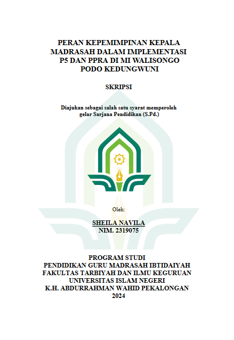 Peran Kepemimpinan Kepala Madrasah Dalam Implementasi P5 Dan PPRA Di MI Walisongo Podo Kedungwuni