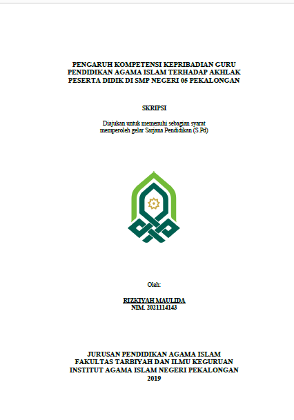 Pengaruh Kompetensi Kepribadian Guru Pendidikan Agama Islam Terhadap Akhlak Peserta Didik Di SMP Negeri 05 Pekalongan