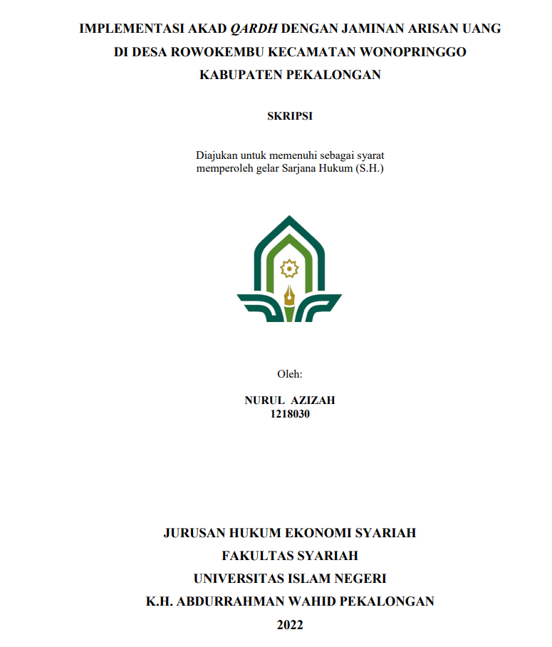 Implementasi Akad Qard dengan Jaminan Arisan Uang di Desa Rowokembu Kecamatan Wonopringgo Kabupaten Pekalongan