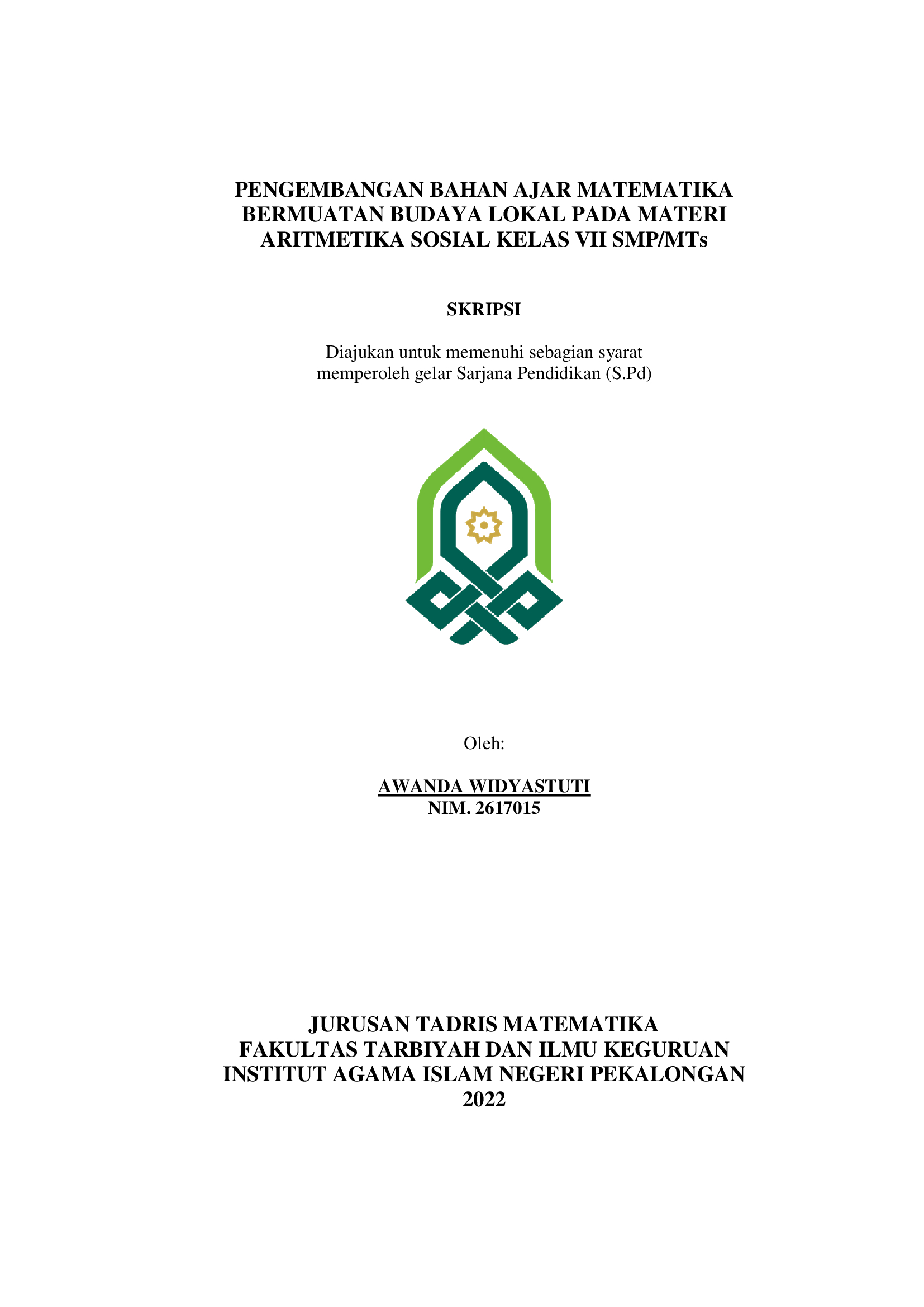 Pembelajaran Matematika Berbasis Etnomatematika Dalam Meningkatkan Kemampuan Literasi Matematika Siswa Kelas VIII MTs Al Utsmani Menggunakan Model Flipped Classroom