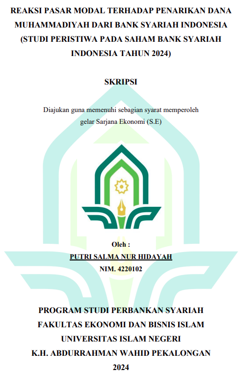 Reaksi Pasar Modal Terhadap Penarikan Dana Muhammadiyah Dari Bank Syariah Indonesia (Studi Peristiwa Pada Saham Bank Syariah Indonesia Tahun 2014)