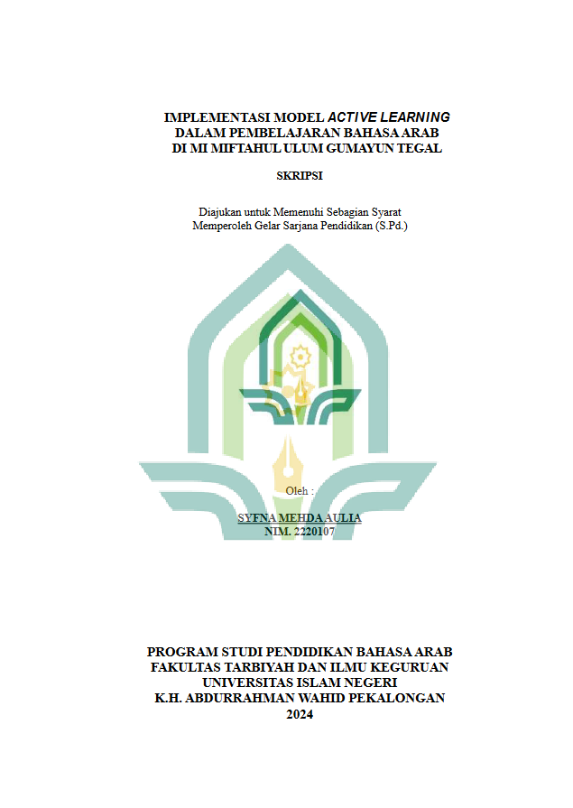 Implementasi Model Active Learning Dalam Pembelajaran Bahasa Arab Di MI Miftahul Ulum Gumayun Tegal