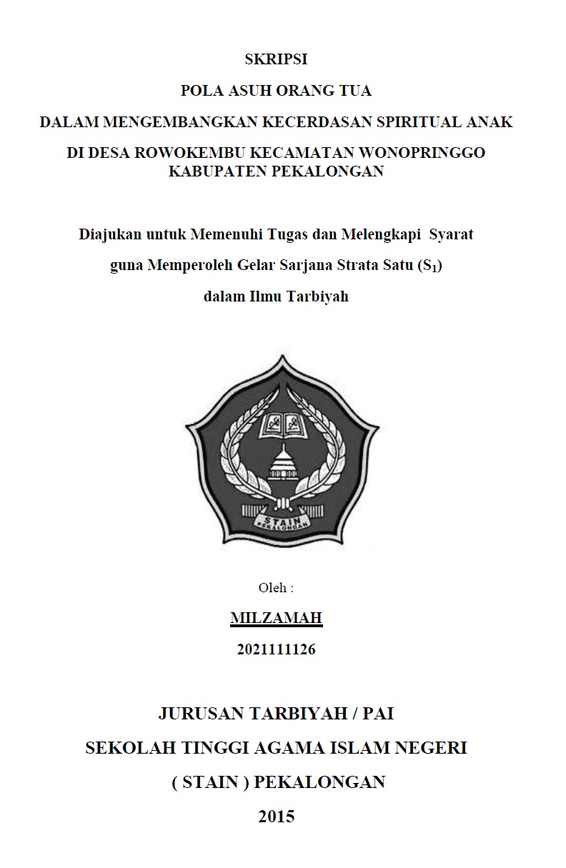 Pola Asuh Orang Tua dalam Mengembangkan Kecerdasan Spiritual Anak di Desa Rowokembu Kecamatan Wonopringgo Kabupaten Pekalongan