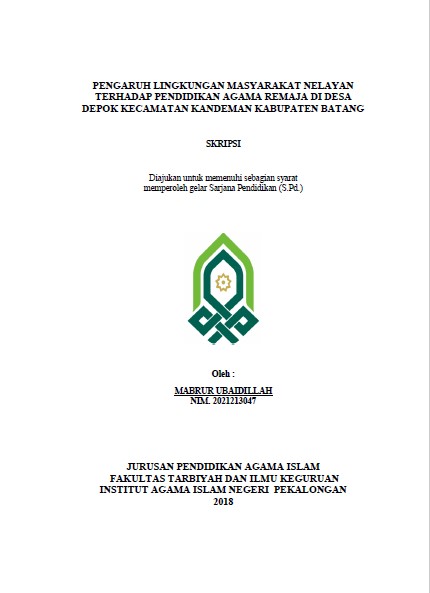 Pengaruh Lingkungan Masyarakat Nelayan Terhadap Pendidikan Agama Remaja Di Desa Depok Kecamatan Kandeman Kabupaten Batang