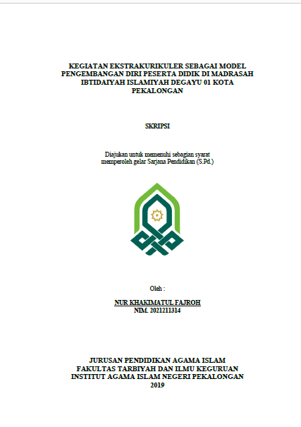 Kegiatan Ektrakurikuler Sebagai Model Pengembangan Diri Peserta Didik Di Madrasah Ibtidaiyah islamiyah Degayu 01 Kota Pekalongan