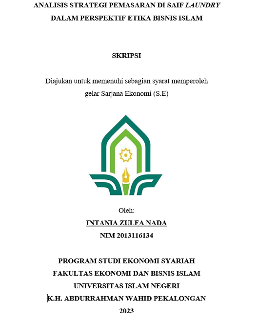 Analisis Strategi Pemasaran di Saif Laundry Dalam Perspektif Etika Bisnis Islam