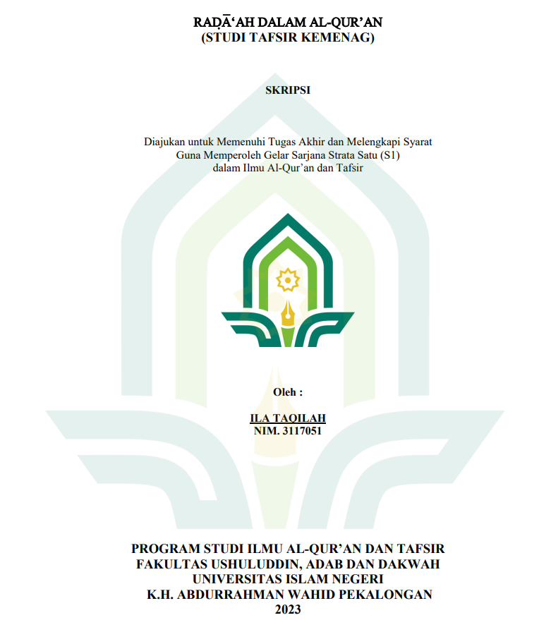 Rada'ah dalam Al-Qur'an (Studi Tafsir Kemenag)