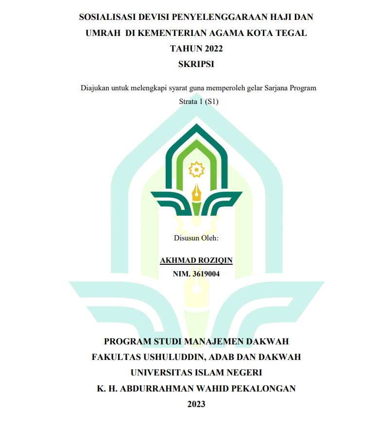 Sosialisasi Devisi Penyelenggaraan Haji dan Umrah di Kementrian Agama Kota Tegal Tahun 2022