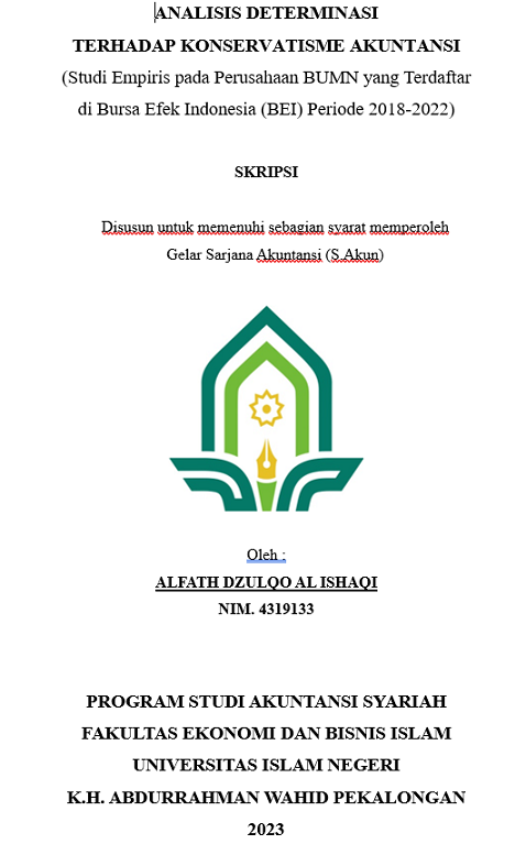 Analisis Determinasi Terhadap Konservatisme Akuntansi ( Studi Empiris pada Perusahaan BUMN Yang Terdaftar di Bursa Efek Indonesia (BEI) Periode 2018-2022)