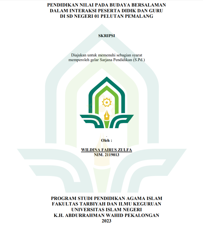 Pendidikan Nilai Pada Budaya Bersalaman Dalam Interaksi Peserta Didik Dan Guru Di SD Negeri 01 Pelutan Pemalang