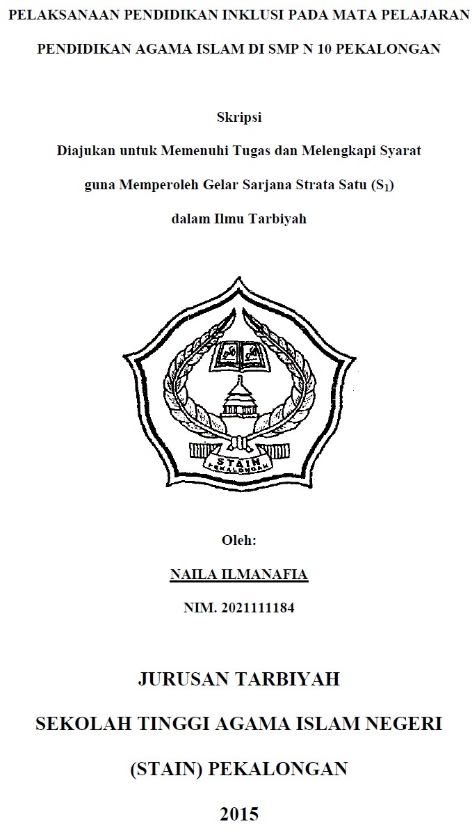 Pelaksanaan Pendidikan Inklusi Pada Mata Pelajaran PAI di SMP Negeri 10 Pekalongan