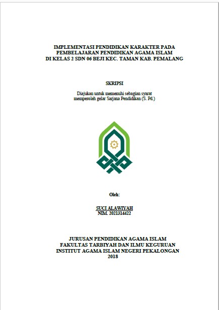 Implementasi Pendidikan Karakter Pada Pembelajaran Pendidikan Agama Islam Di Kelas 2 SDN 06 Beji Kec. Taman Kab. Pemalang