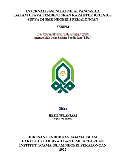 Internalisasi Nilai-Nilai Pancasila Dalam Upaya Pembentukan Karakter Religius Siswa di SMK Negeri 2 Pekalongan