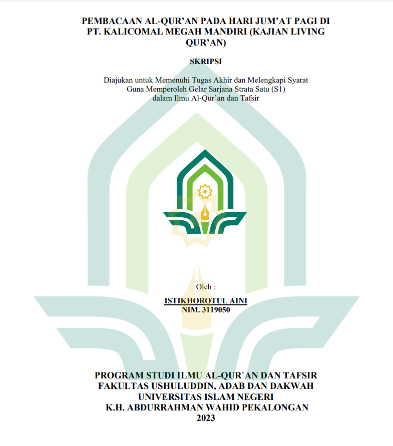 Pembacaan Al-Qur'an pada Hari Jum'at Pagi di PT. Kalicomal Megah Mandiri (Kajian Living Qur'an>