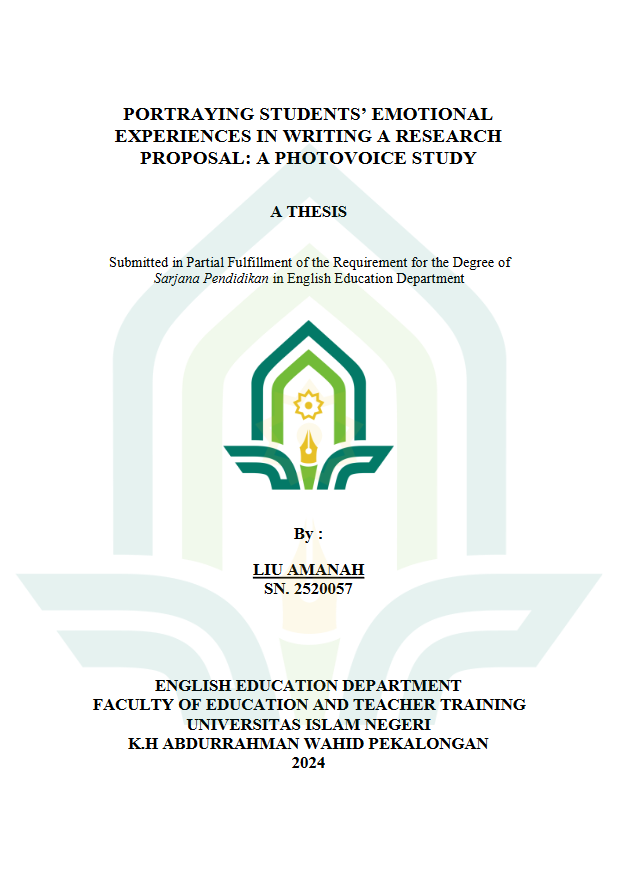 Portraying Students' Emotional Experiences In Writing A Research Proposal : A Photovoice Study