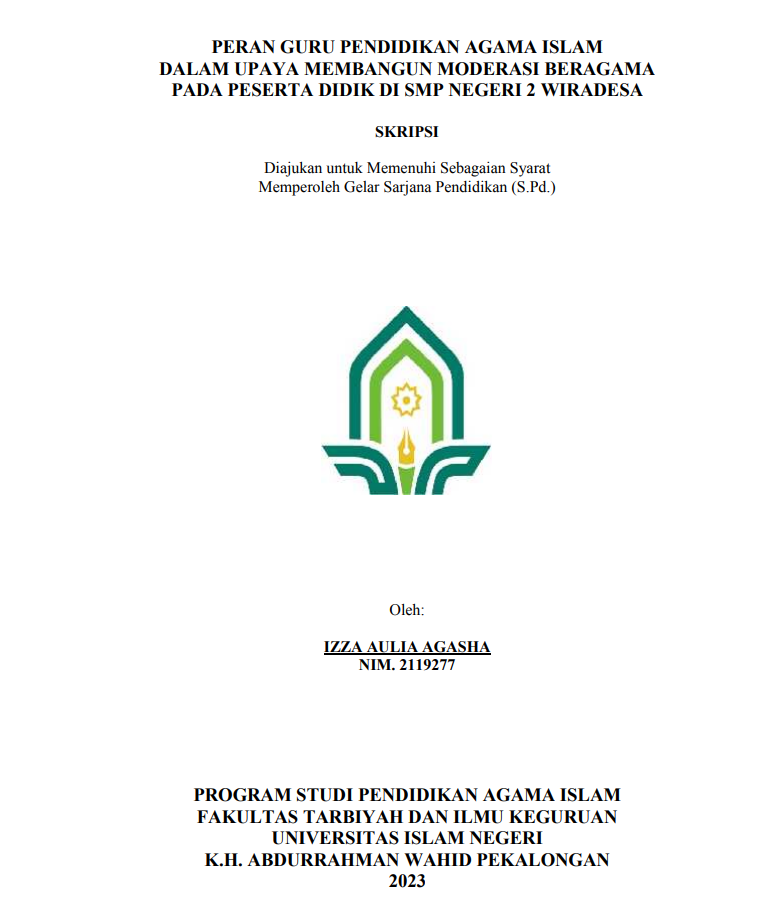 Peran Guru Pendidikan Agama Islam Dalam Upaya Membangun Moderasi Beragama Pada Peserta Didik Di SMP Negeri 2 Wiradesa