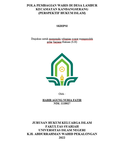 Pola Pembagian Waris di Desa Lambur Kecamatan Kandangserang (Perspektif Hukum Islam)