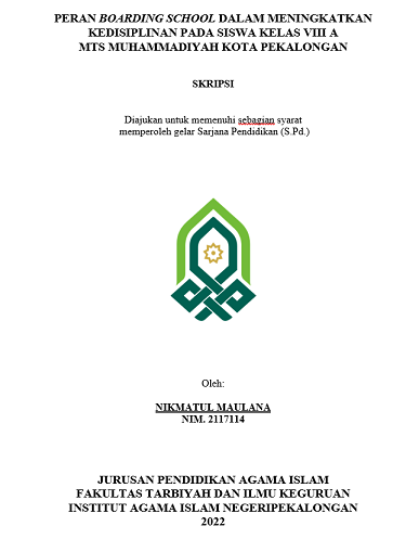 Peran Boarding School Dalam Meningkatkan Kedisiplinan Pada Siswa Kelas VIII A MTS Muhammadiyah Kota Pekalongan