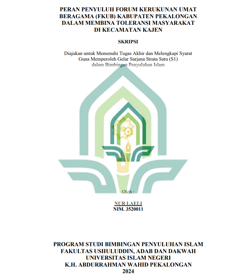 Peran Penyuluh Forum Kerukunan Umat Beragama (FKUB) Kabupaten Pekalongan Dalam Membina Toleransi Masyarakat di Kecamatan Kajen