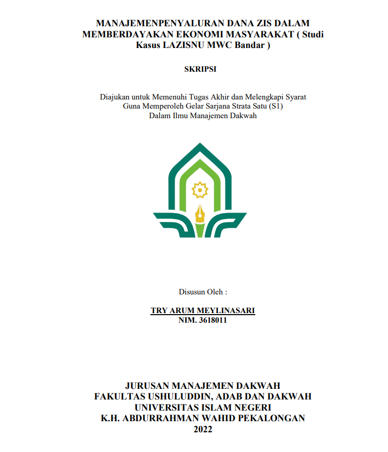 Manajemen Penyaluran Dana ZIS dalam Memperdayakan Ekonomi Masyarakat (Studi Kasus LAZISNU MWC Bandar)