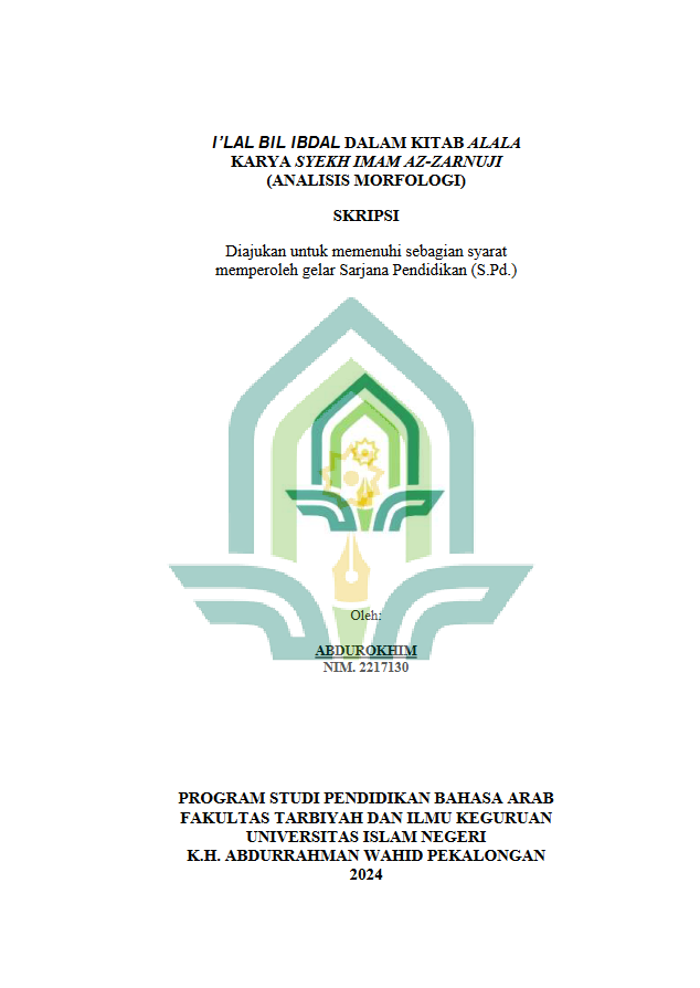 I'lal Bil Ibdal Dalam Kitab Alala Karya Syekh Imam Az-zarnuji (Analisis Morfologi)