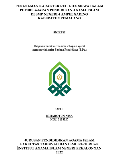 Penanaman Karakter Religius Siswa Dalam Pembelajaran Pendidikan Agama Islam di SMP Negeri 4 Ampelgading Kabupaten Pemalang