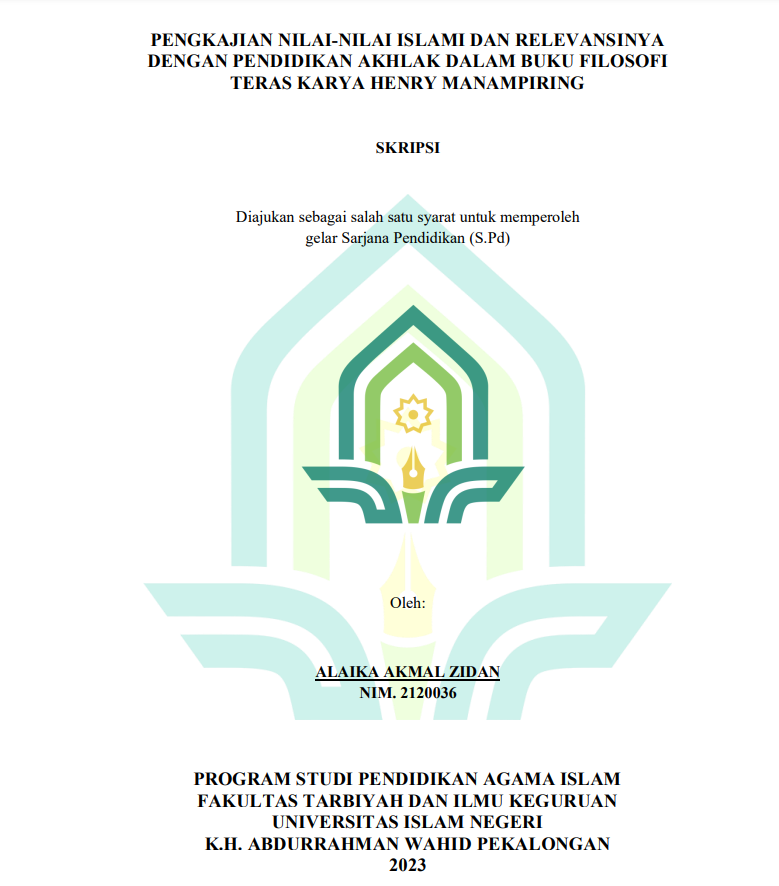 Pengkajian Nilai-Nilai Islam Dan Relevansinya Dengan Pendidikan Akhlak Dalam Buku Filosofi Teras Karya Henry Manampiring