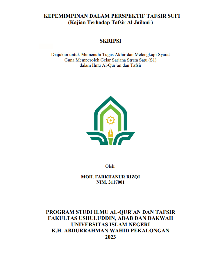 Kepemimpinan dalam Perspektif Tafsir Sufi (Kajian Terhadap Tafsir Al-Jailani)