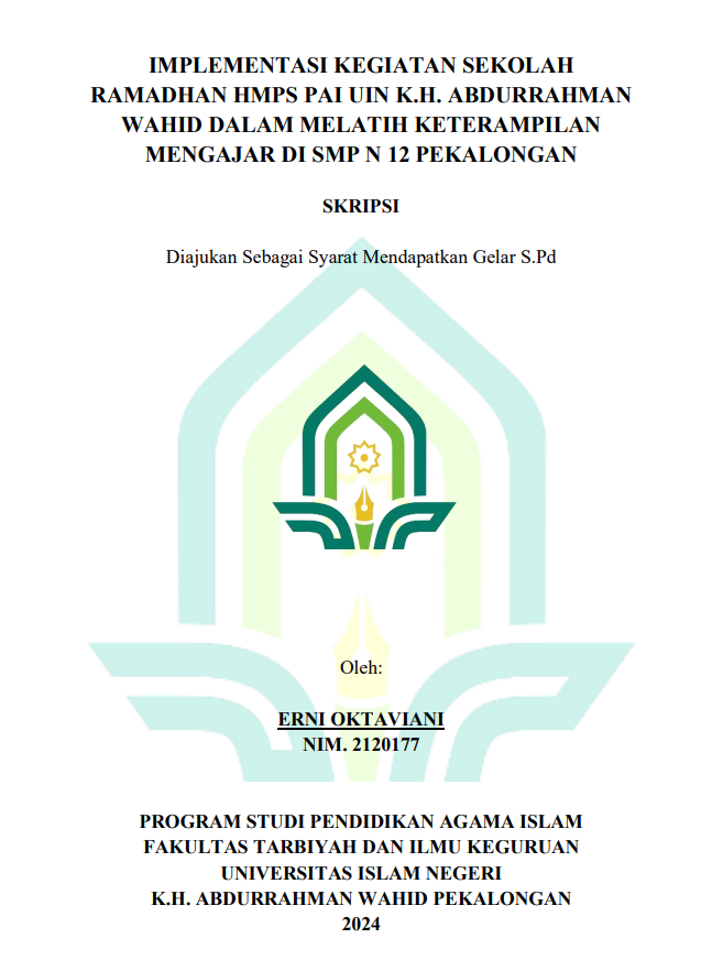 Implementasi Kegiatan Sekolah Ramadhan HMPS PAI UIN K.H. Abdurrahman Wahid Dalam Melatih Keterampilan Mengajar Di SMP N 12 Pekalongan