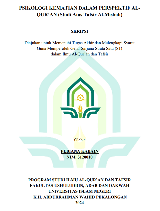 Psikologi Kematian Dalam Perspektif Al-Qur'an (Studi Atas Tafsir Al-Misbah)