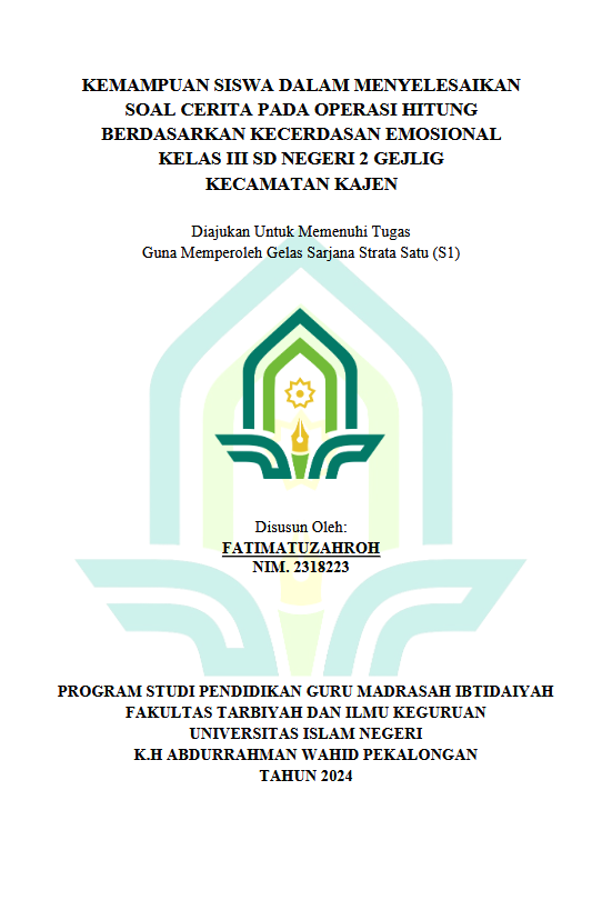 Kemampuan Siswa Dalam Menyelesaikan Soal Cerita Pada Operasi Hitung Berdasarkan Kecerdasan Emosional Kelas III SD Negeri 2 Gejlig Kecamatan Kajen