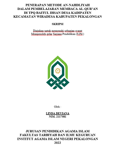 Penerapan Metode An-Nahdliyah Dalam Pembelajaran Membaca Al-Qur'an di TPQ Baitul Ihsan Desa Kadipaten Kecamatan Wiradesa Kabupaten Pekalongan