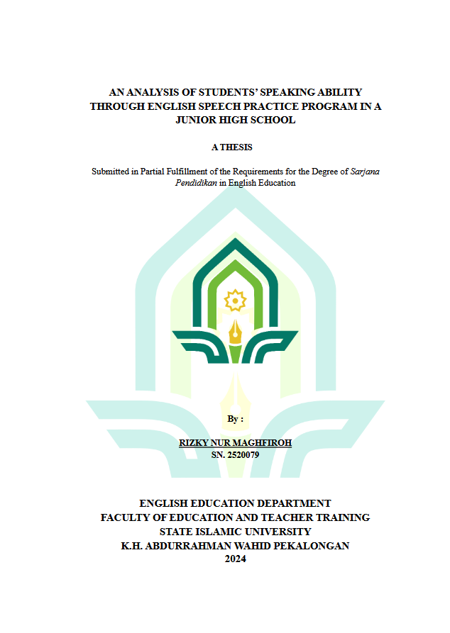 An Analysis Of Students' Speaking Ability Through English Speech Practice Program In A Junior High School