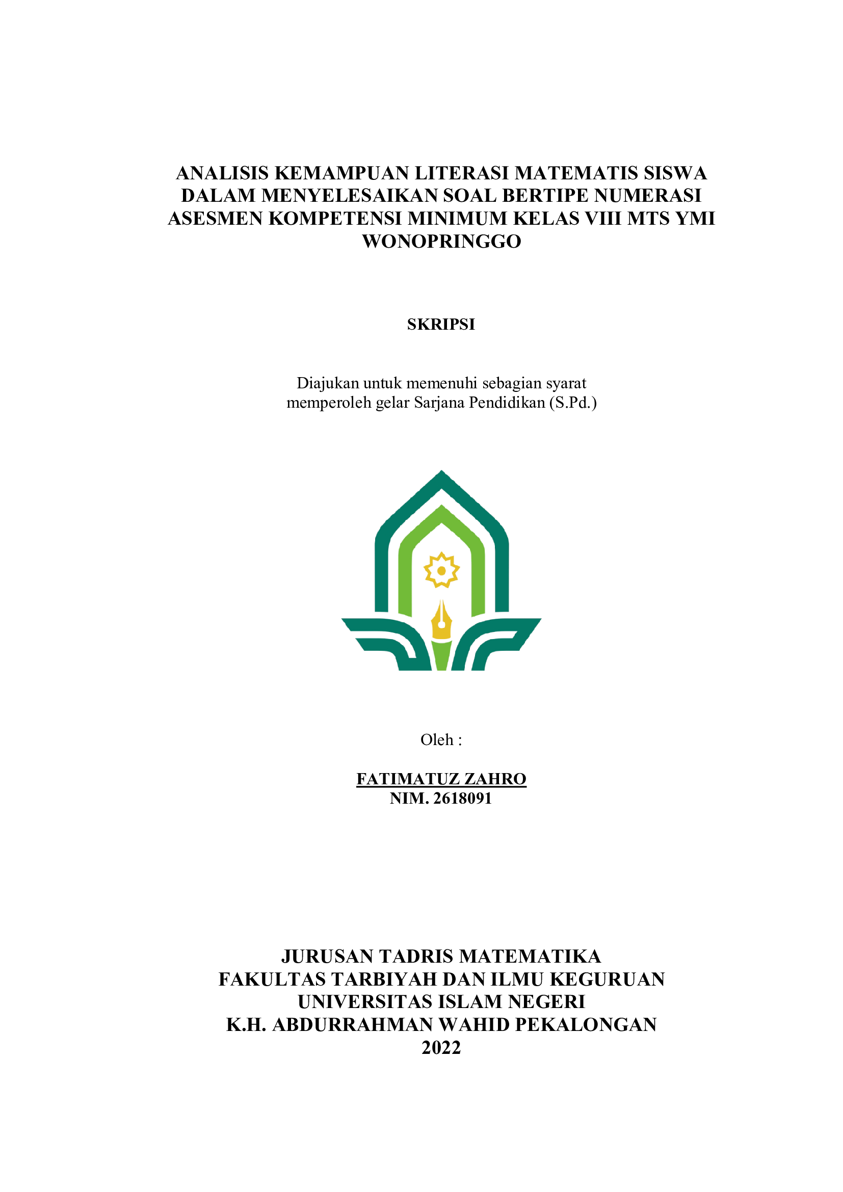 Pengaruh Resiliensi Matematis dan Self Regulated Learning Terhadap Kemampuan Pemecahan Masalah Siswa Kelas XI SMA Negeri 1 Wonotunggal Pada Materi Program Linear