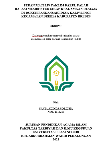 Peran Majelis Taklim Darul Falah Dalam Membentuk Sikap Keagamaan Remaja di Dukuh Pandansari Desa Kaliwlingi Kecamatan Brebes Kabupaten Brebes