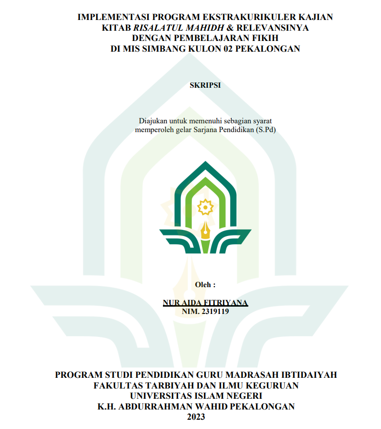 Implementasi Program Ekstrakurikuler Kajian Kitab Risalatul Mahidh & Relevansinya Dengan Pembelajaran Fikih Di MIS Simbang Kulon 02 Pekalongan