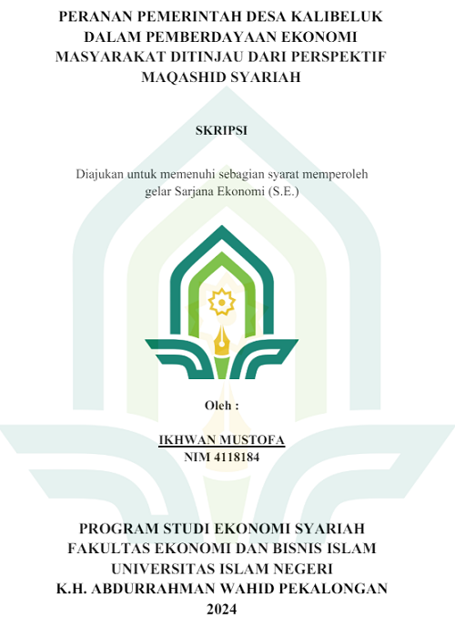 Peranan Pemerintahan Desa Kalibeluk Dalam Pemberdayaan Ekonomi Masyarakat Ditinjau Dari Perspektif Maqashid Syariah