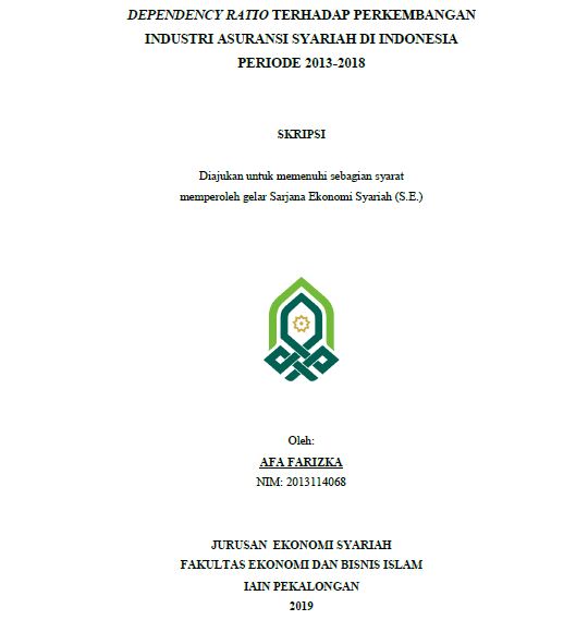 Pengaruh PDB Per Kapita, Inflasi, SBIS Rate Dependency Ratio Terhadap Perkembangan Industri Asuransi Syariah Di Indonesia Periode 2013-2018