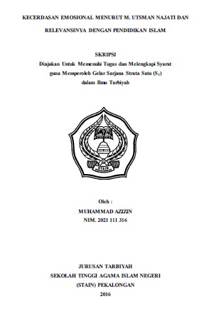 Kecerdasan Emosional Menurut M. Utsman Najati dan Relevansinya  Dengan Pendidikan Islam