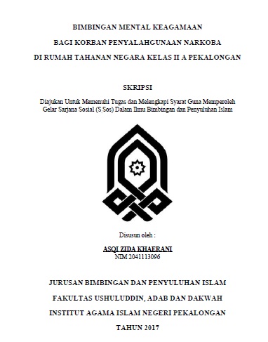 Bimbingan Mental Keagamaan Bagi Korban Penyalahgunaan Narkoba Di Rumah Tahanan Negara Kelas II A Pekalongan