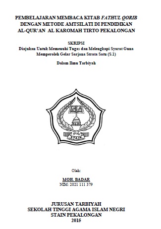 Pembelajaran Membaca Kitab Fathul Qorib dengan Metode Amtsilati di Pendidikan Al Quran Al Karomah Tirto Pekalongan