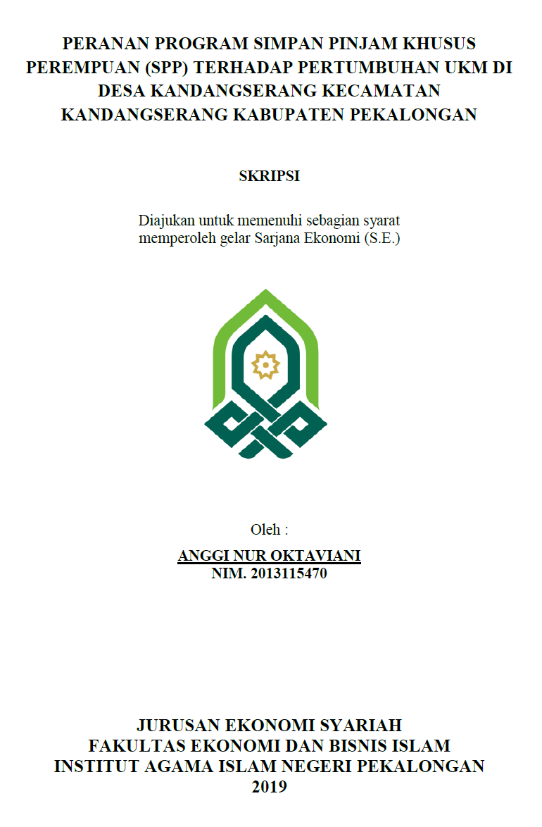 Peranan Program Simpan Pinjam Khusus Perempuan (SPP) Terhadap Pertumbuhan UKM di Desa Kandangserang Kecamatan Kandangserang