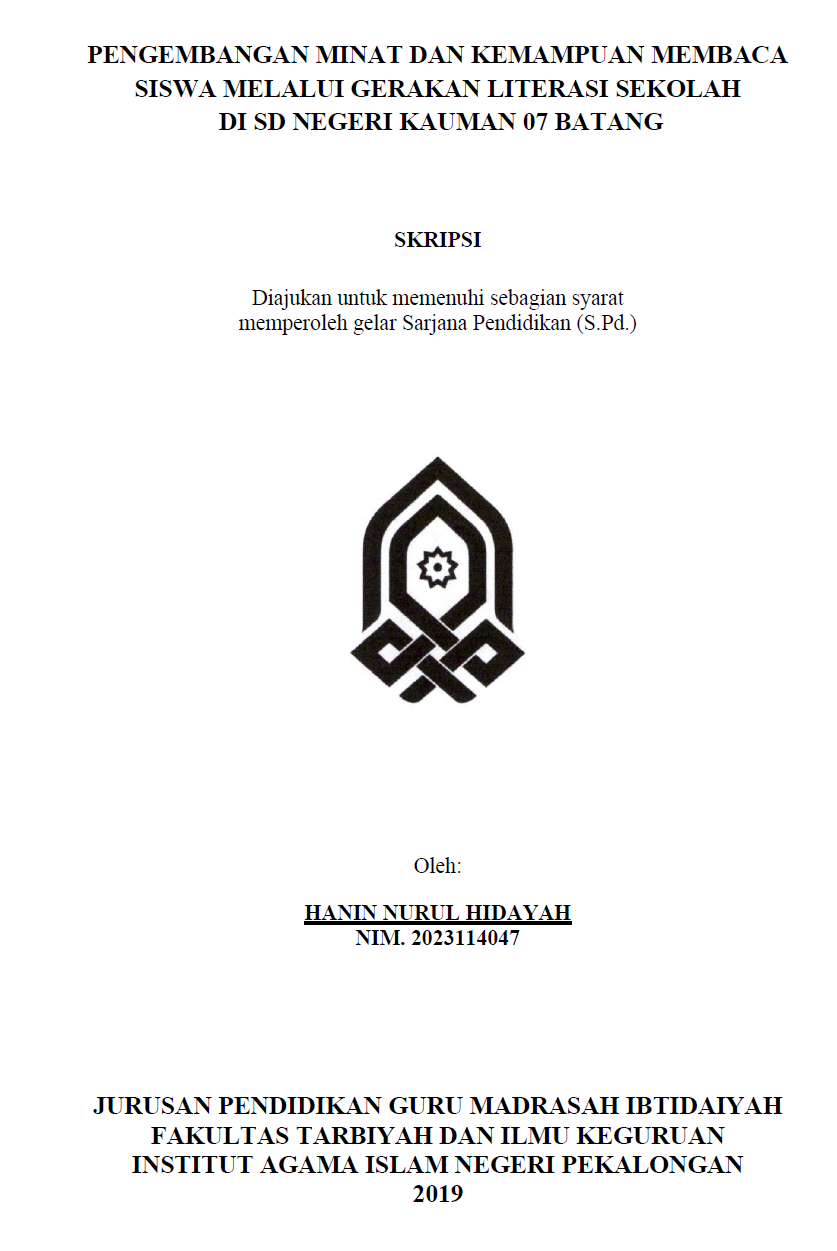 Pengembangan Minat Dan Kemampuan Membaca Siswa Melalui Gerakan Literasi Sekolah Di SD Negeri Kauman 07 Batang