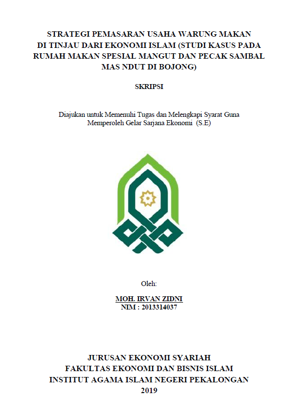 Strategi Pemasaran Usaha Warung Makan Ditinjau Dari Ekonomi Islam (Studi Kasus Pada Rumah Makan Spesial Mangut dan Pecak Sambal Mas Ndut di Bojong